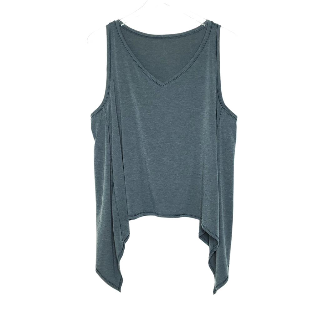 Lululemon Watch Me Flip Tank Top 8 Gray Heathered Loose Fit Quick Dry V-Neck